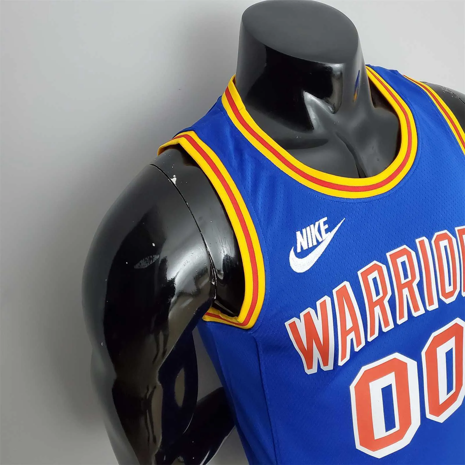 75th Anniversary Cuminga#00 Warriors Vintage Blue NBA Jersey 6