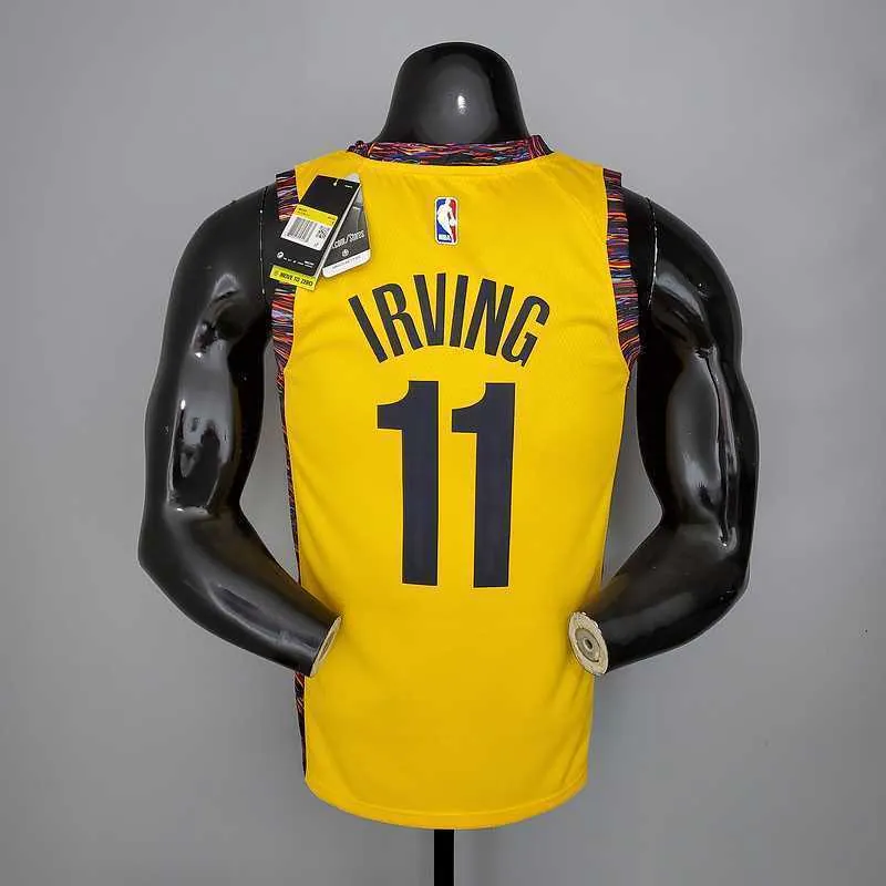 Irving#11 Brooklyn Nets Commemorative Edition Yellow 5