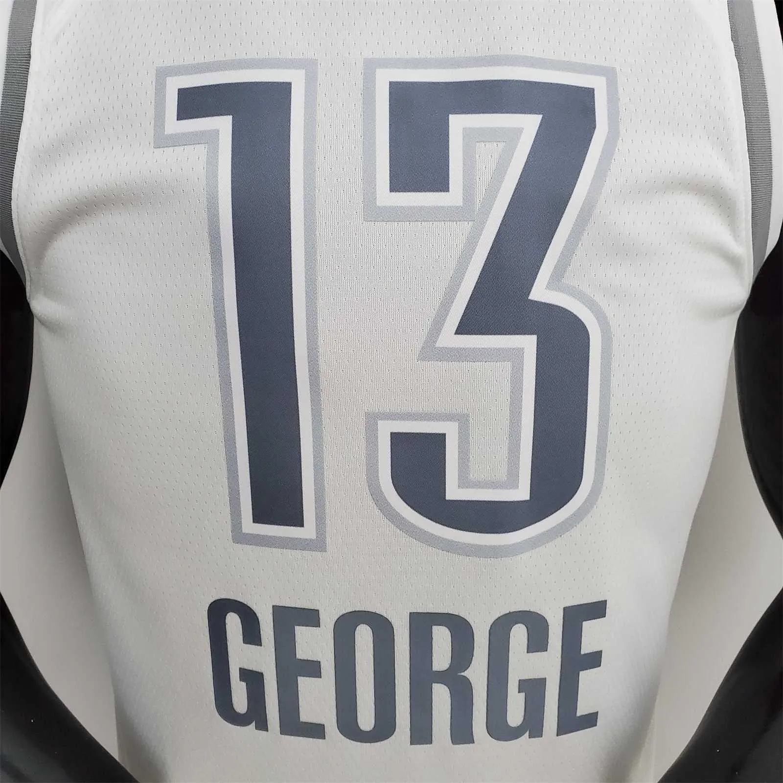75th Anniversary 2202 Season Oklahoma City Thunder GEORGE#13 City Edition White NBA Jersey 8