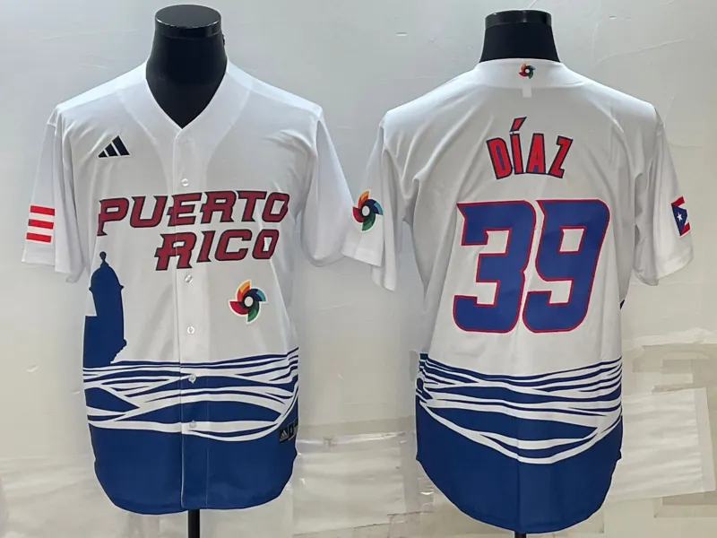 White Puerto Rico 2023 World Cup Baseball Jerseys 28