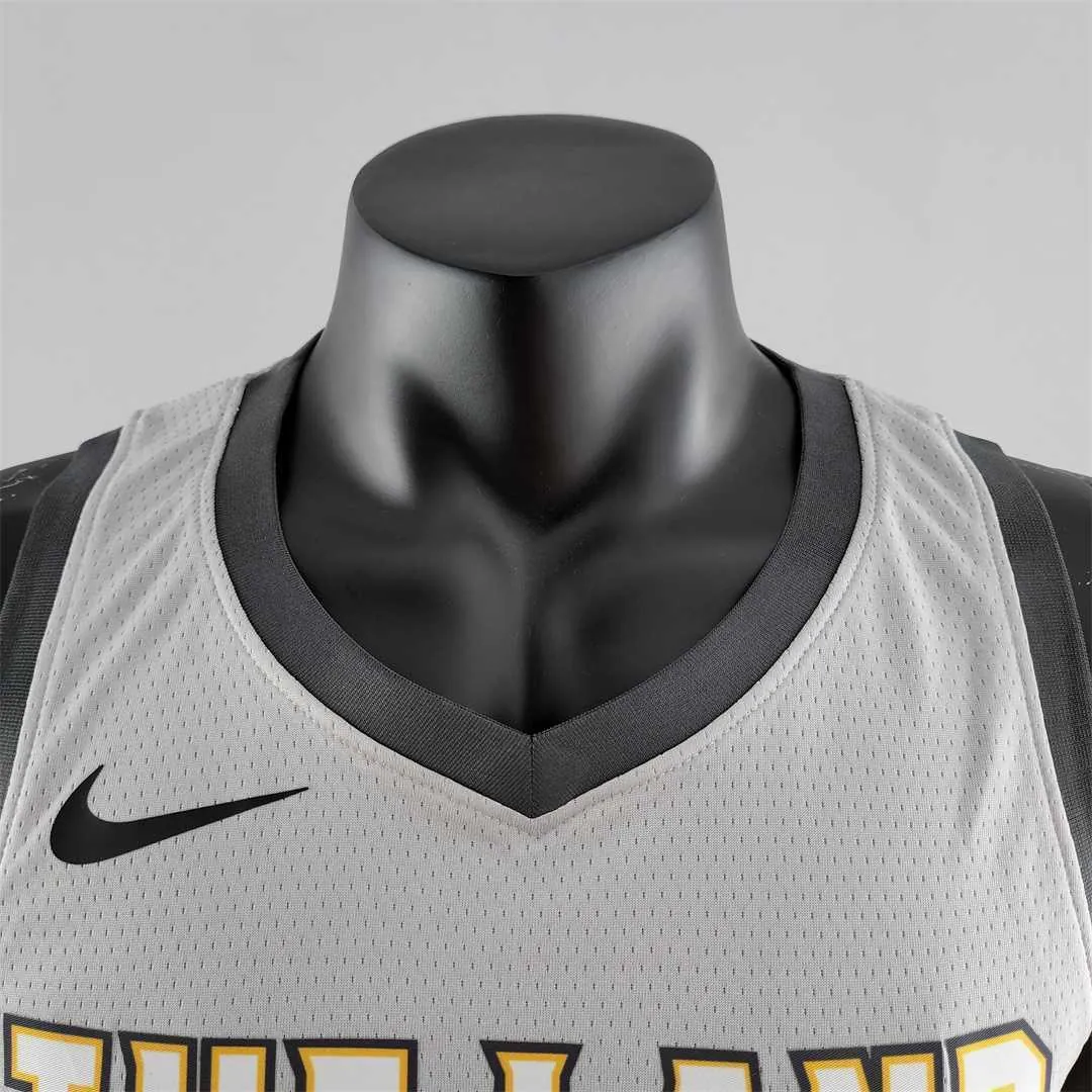 2018 JAMES #23 Cleveland Cavaliers Grey NBA Jersey 3