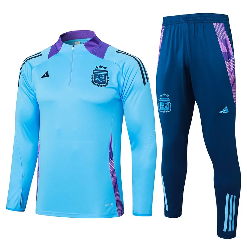 2024 Argentina Long Sleeve Training Suit Football Shirts 4