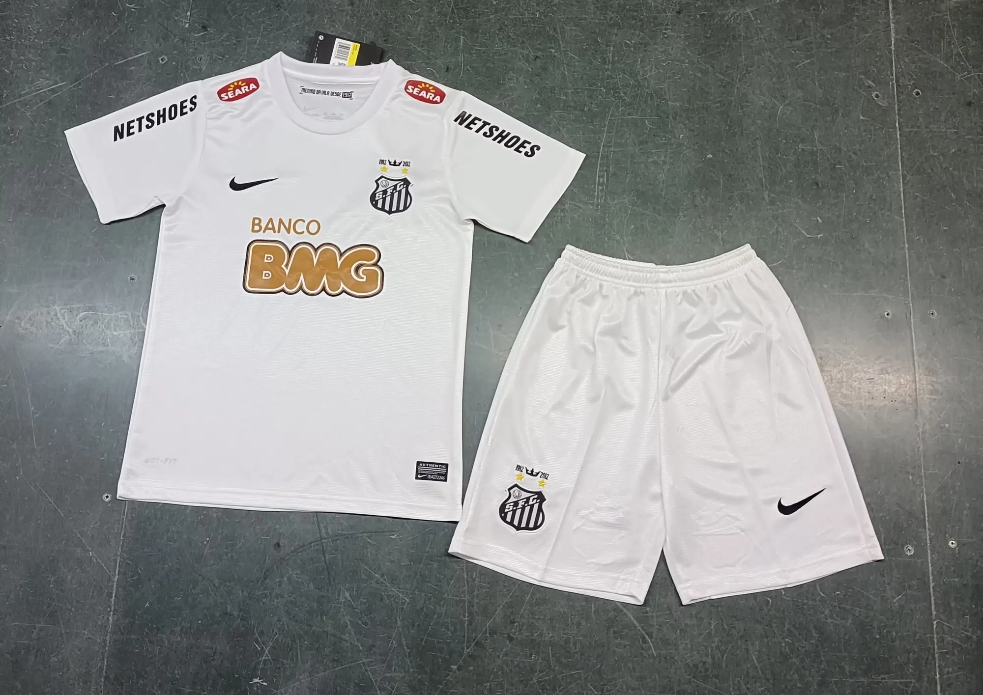 11-12 Santos Home Retro Kids Kit Size-16-28 Soccer Jersey Yupoo 5