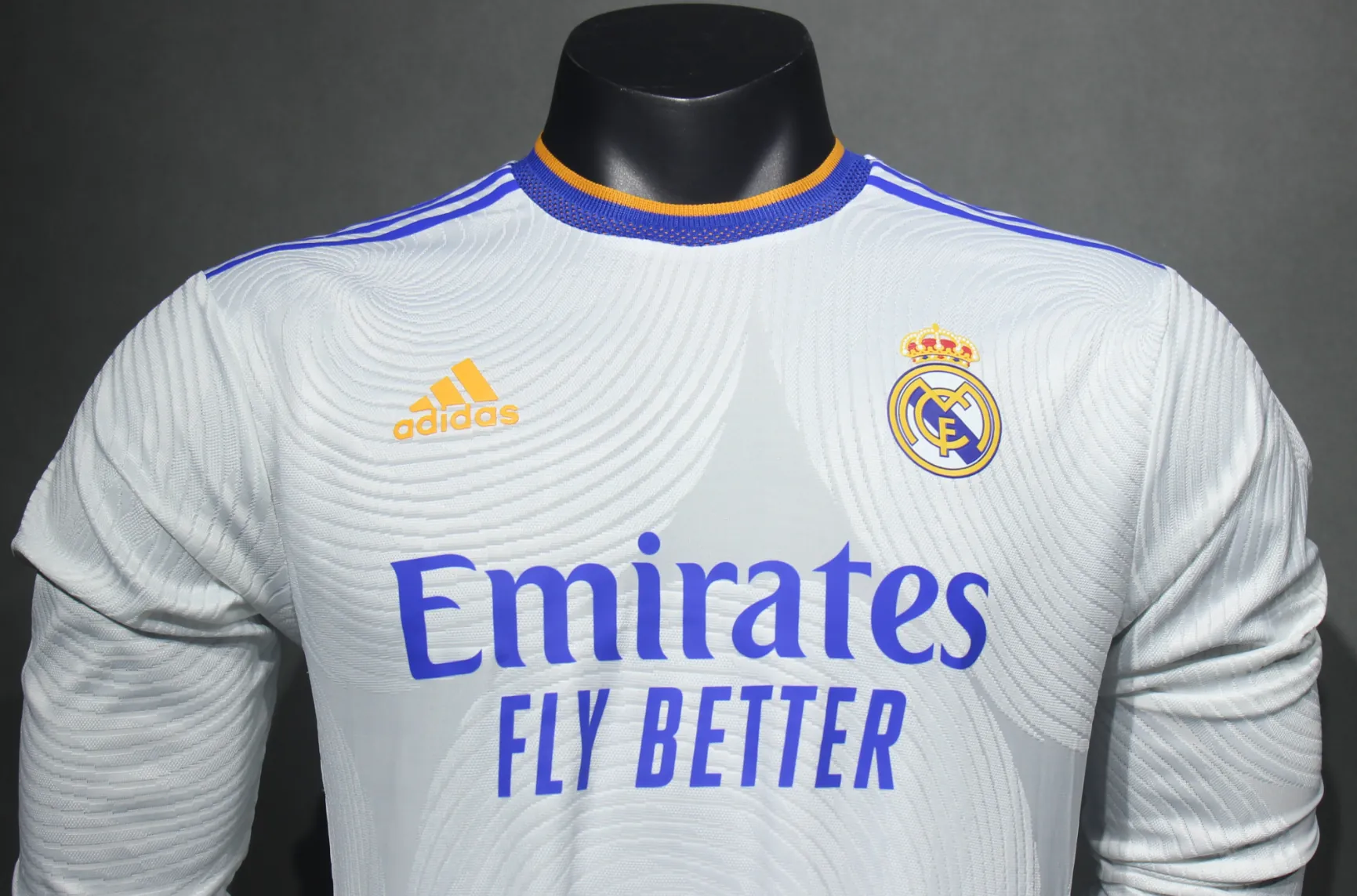 21-22 Real Madrid Home Retro Kit Vintage Player Version Long Sleeve Shirt AAAAJersey Dropship Y 1