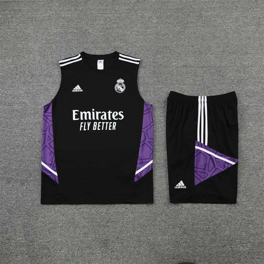22-23 Real Madrid training suit kit Black 13