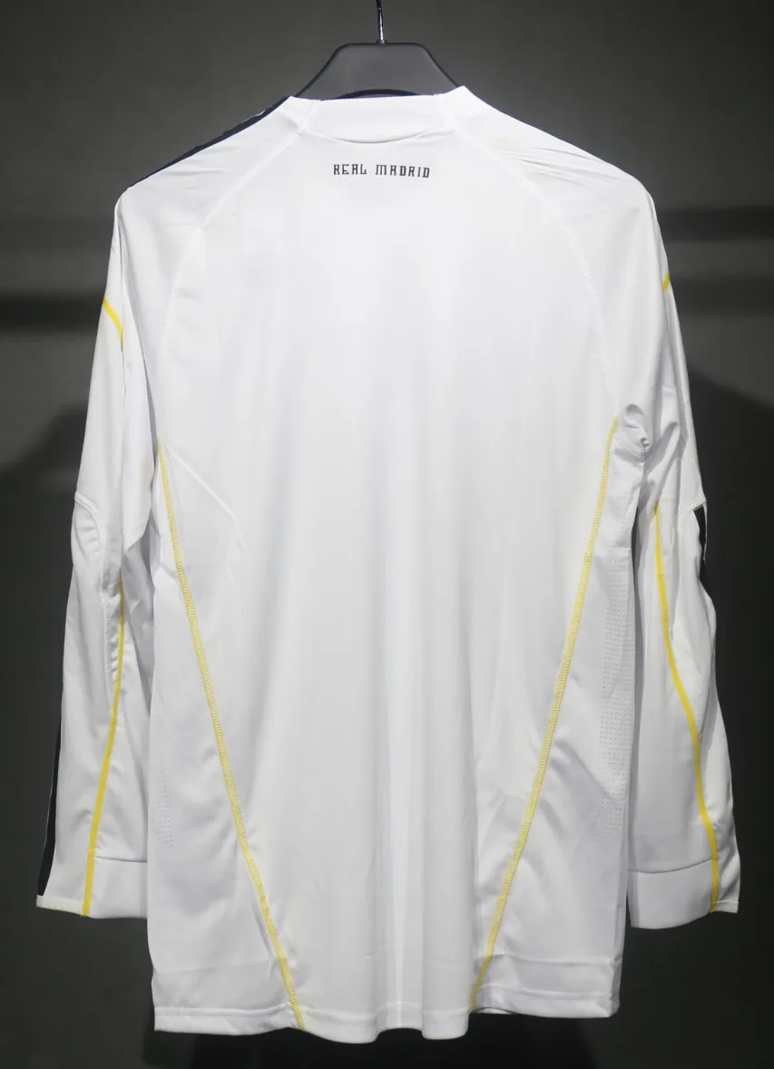 09-10 Real Madrid Home Retro Kit Vintage Player Version Long Sleeve Shirt AAAAJersey Dropship Y 2
