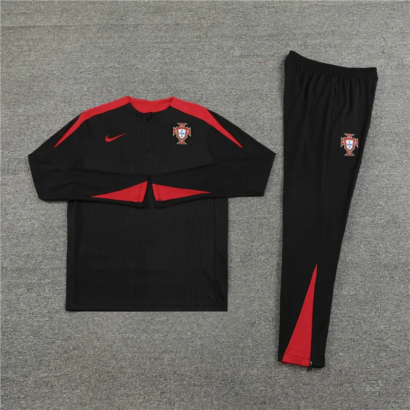 2024 Portugal Player Version Long Sleeve Training Suit Football Shirts 2