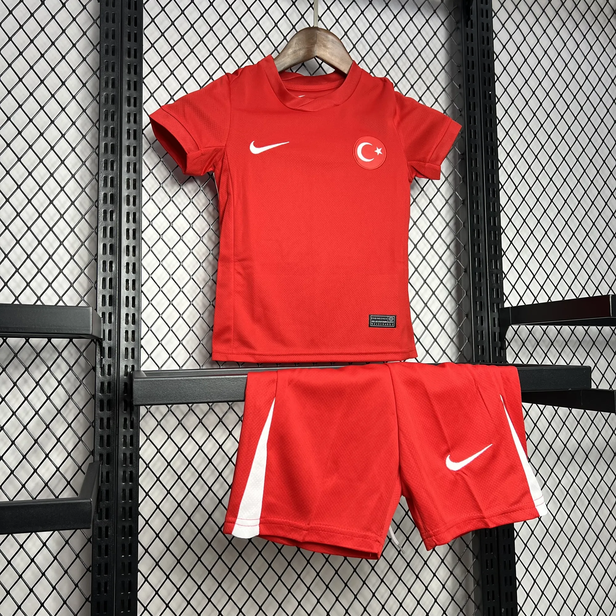 2024 Turkey Away Kid Kits UEFA Euro Youth Apparels Football AAAAJersey Supplier 3
