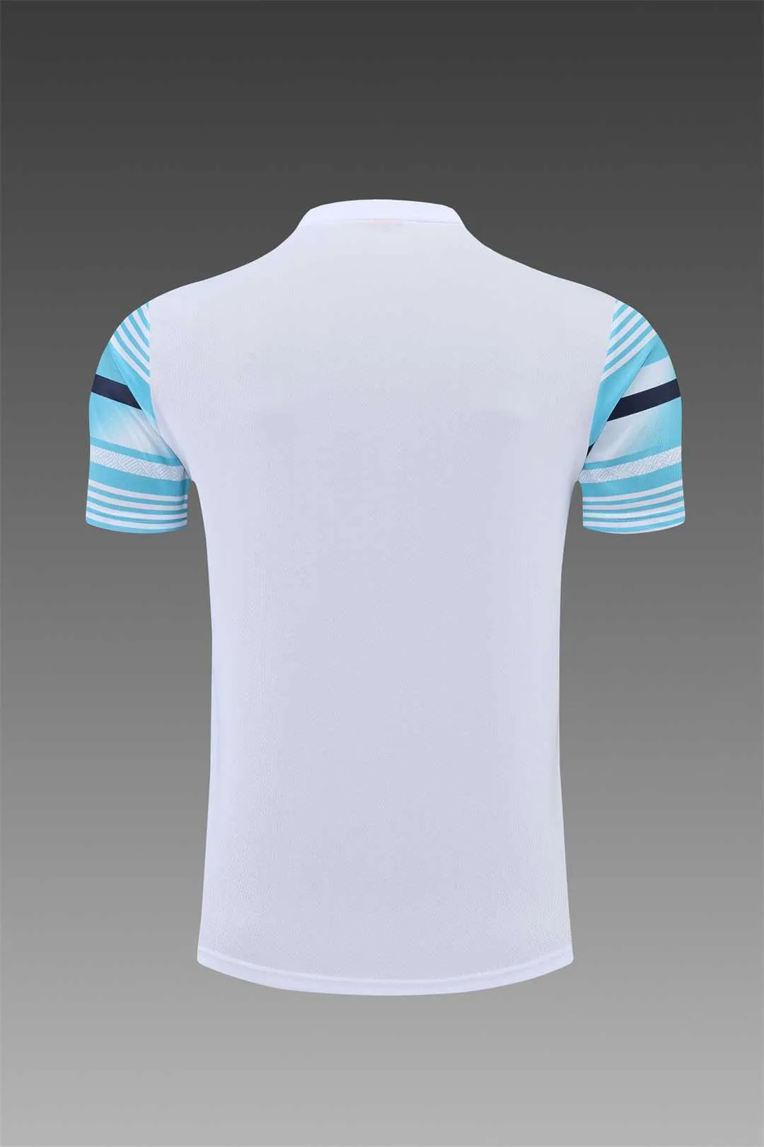 22-23 Manchester City Training Wear Short Sleeve Kit White and Blue Colorblock 3
