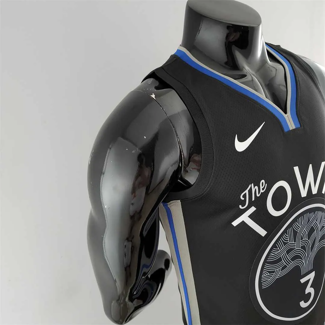 2020 POOLE#3 Warriors City Edition Black &amp; Grey NBA Jersey 4