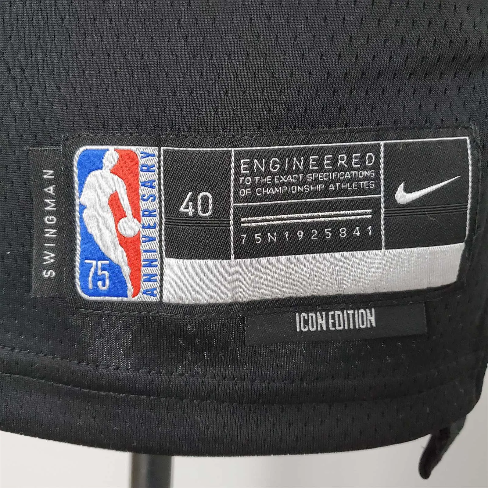 75th Anniversary Curry #30 Nets Black NBA Jersey 3