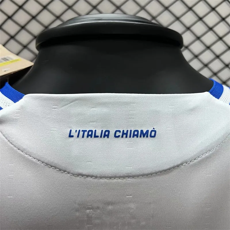 2024 Italy away white long sleeve player version 5