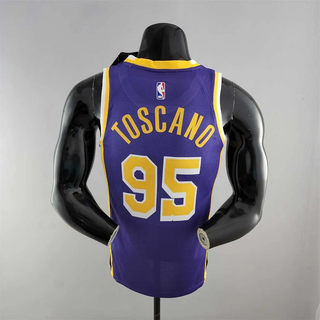 TOSCANO #95 Los Angeles Lakers Purple NBA Jersey 5