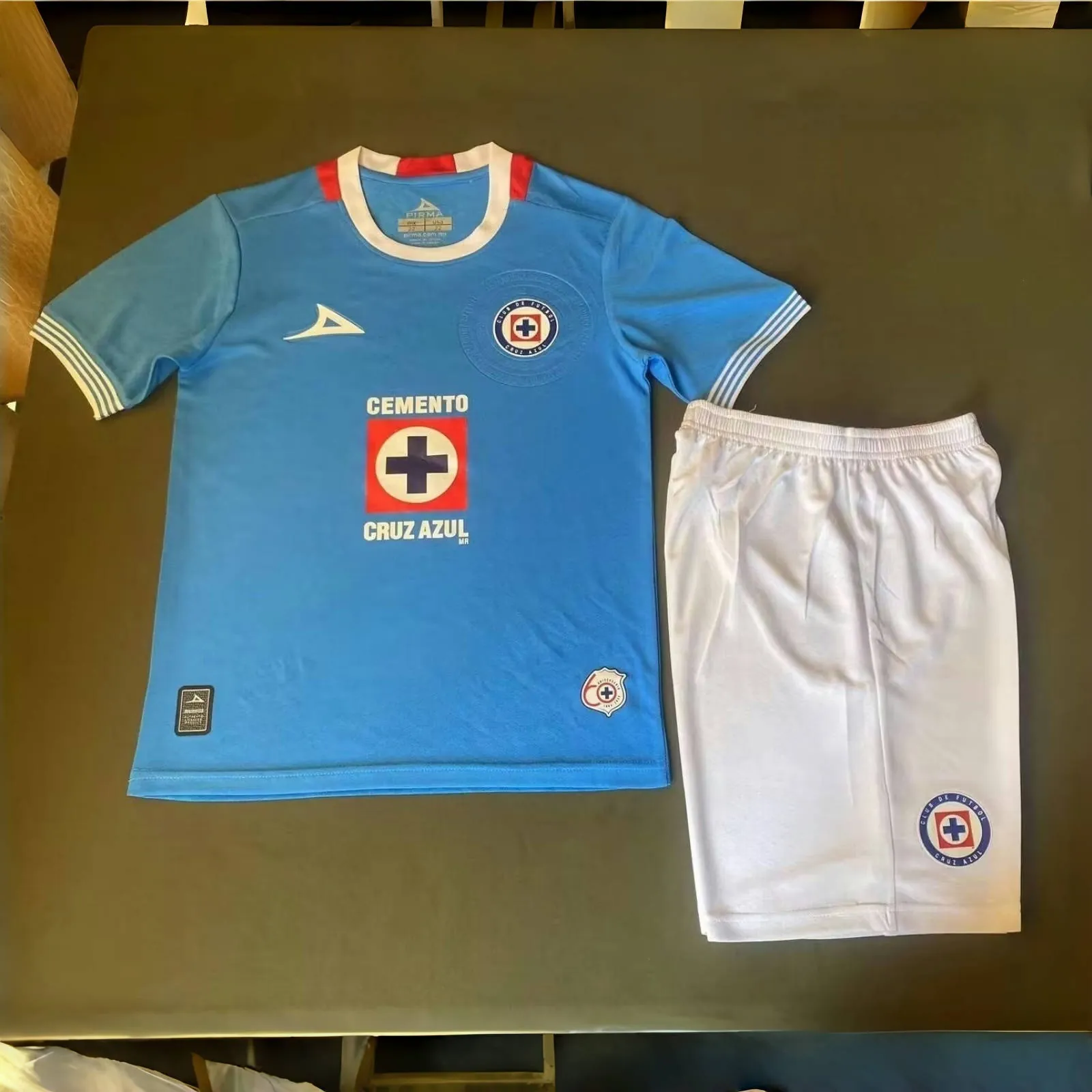 24-25 Cruz Azul Home Kid Kits Youth Apparels Sport AAAAJersey Yupoo 2