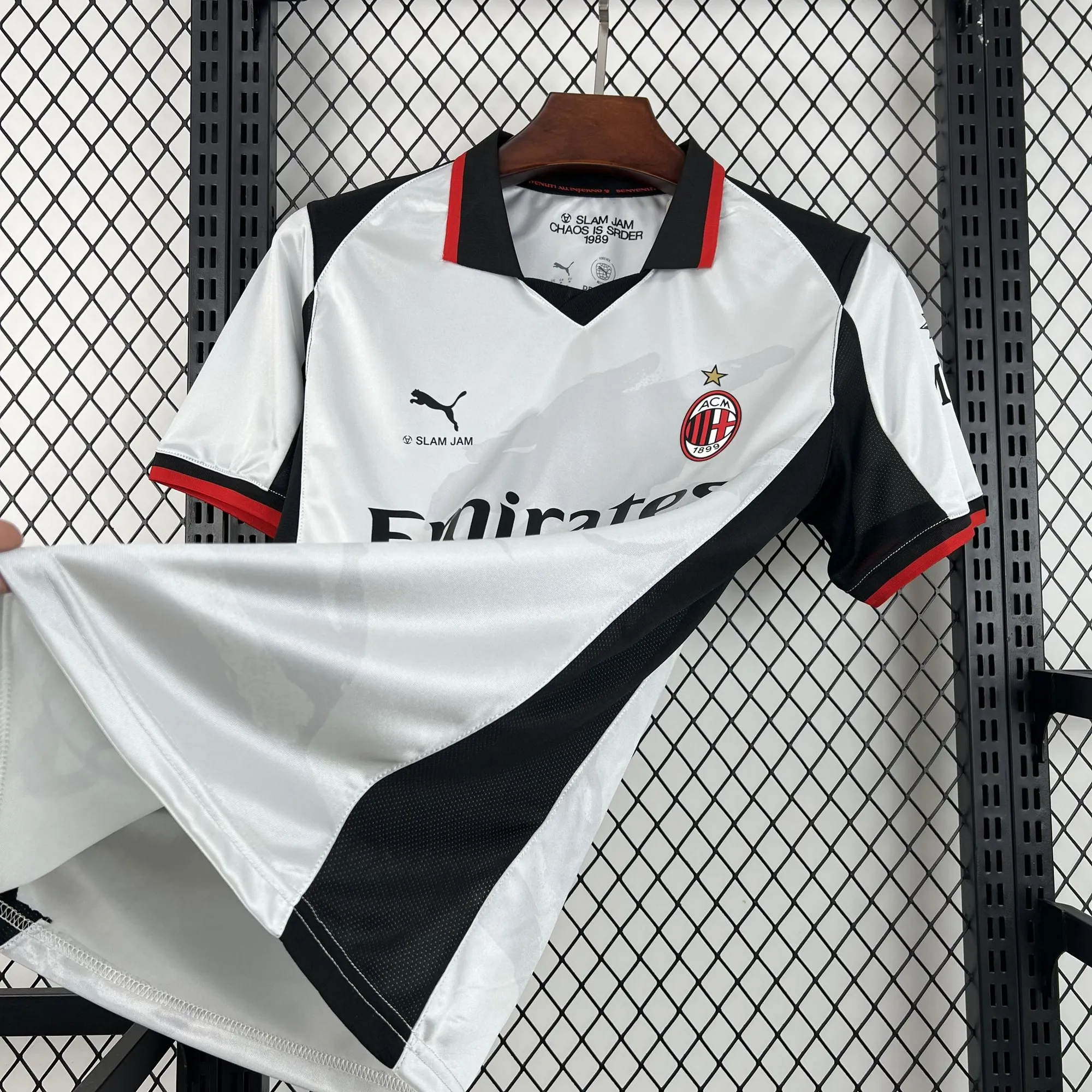 26-27 AC Milan x SLAM JAM Mens Limited Edition Football T-Shirt AAAAJersey Supply Yupoo 10 6