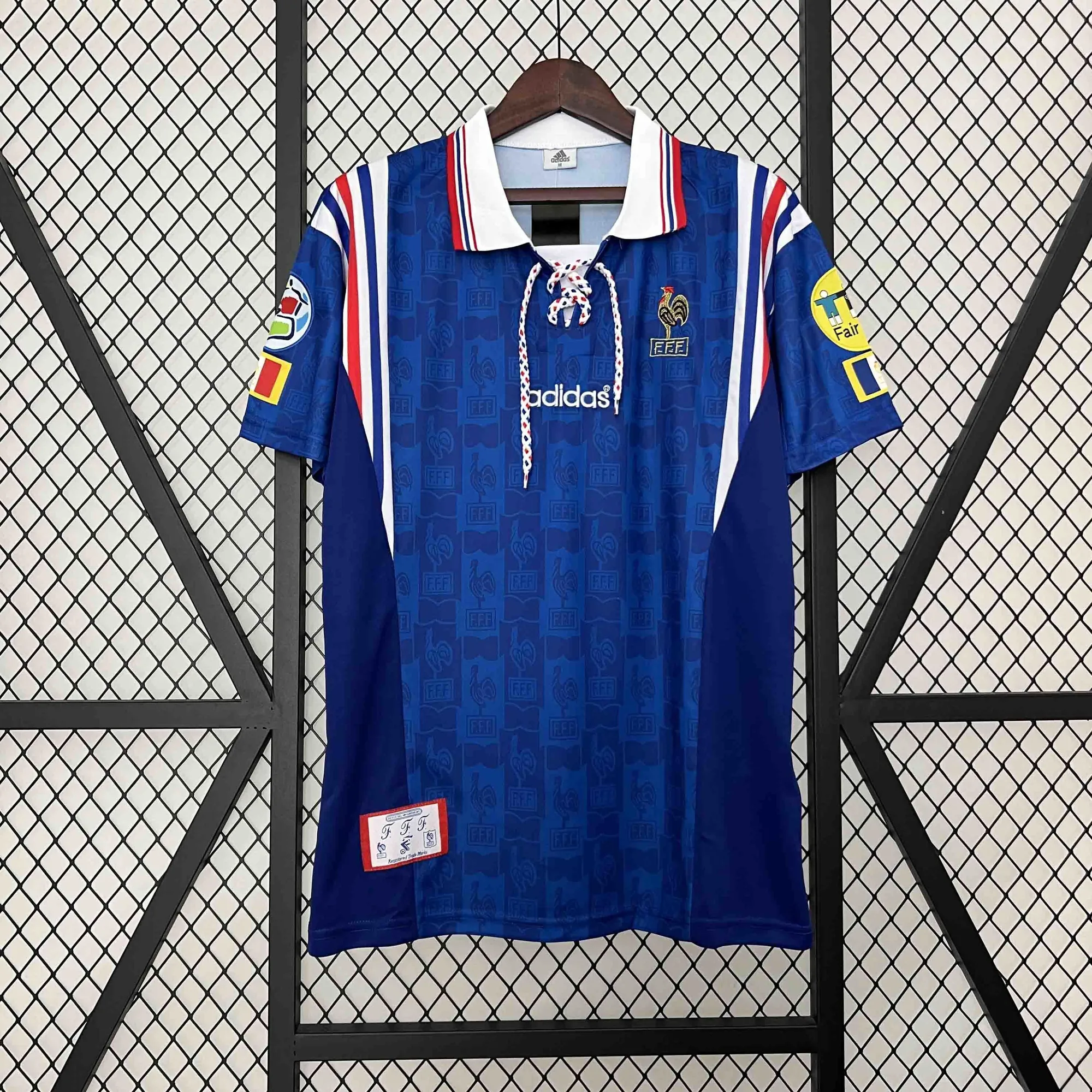 1996 France Home Retro Kit Football Uniform AAAAJerseys Dropshipping Yupoo 7