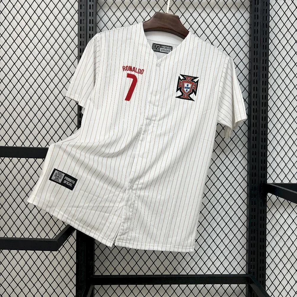 2025 Ronaldo #7 Portugal White Baseball Clothing Cheap Shirts AAAAJersey Dropshipping Yupoo 8