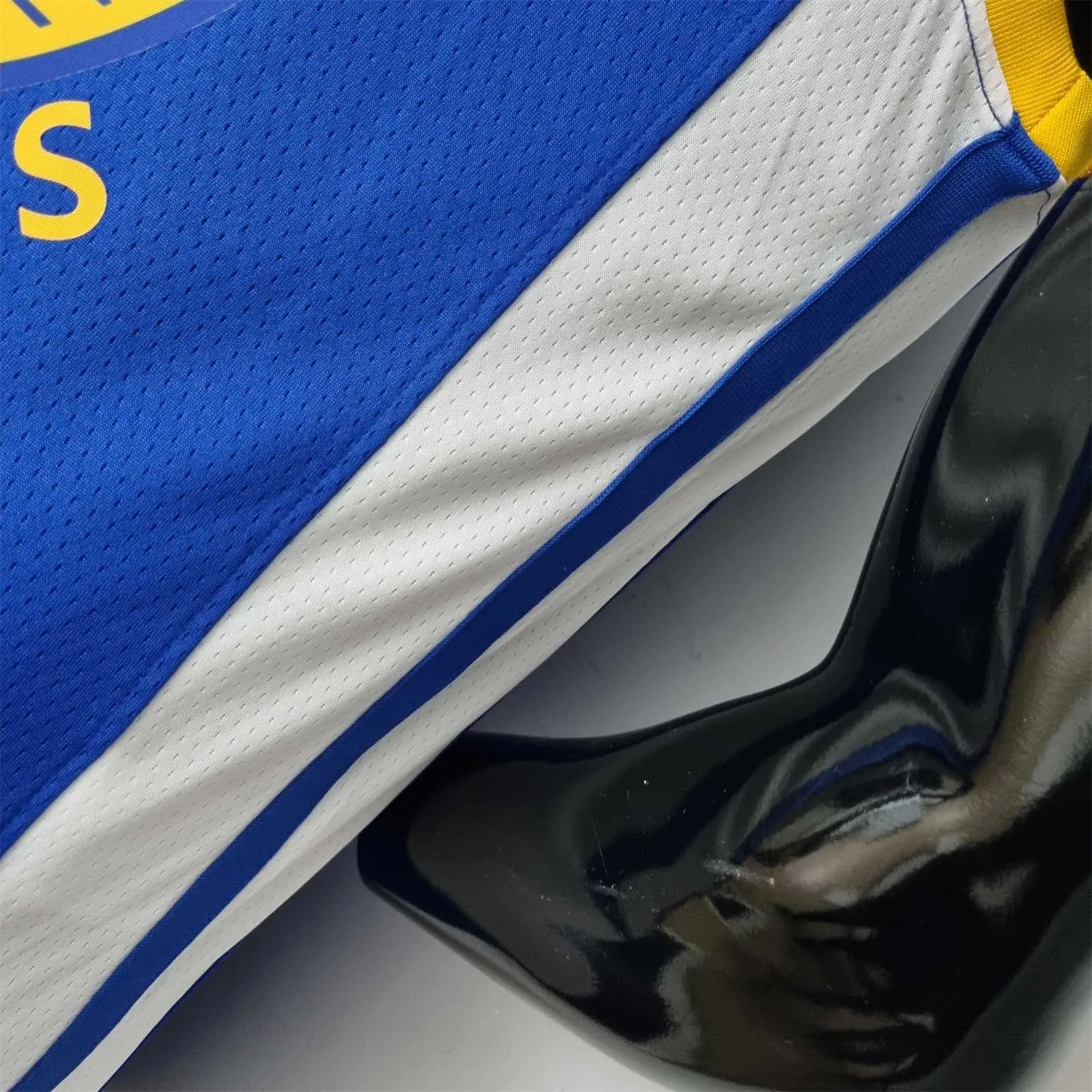 75th Anniversary Toscano#95 Golden State Warriors Mexico Exclusive Blue NBA Jersey 7