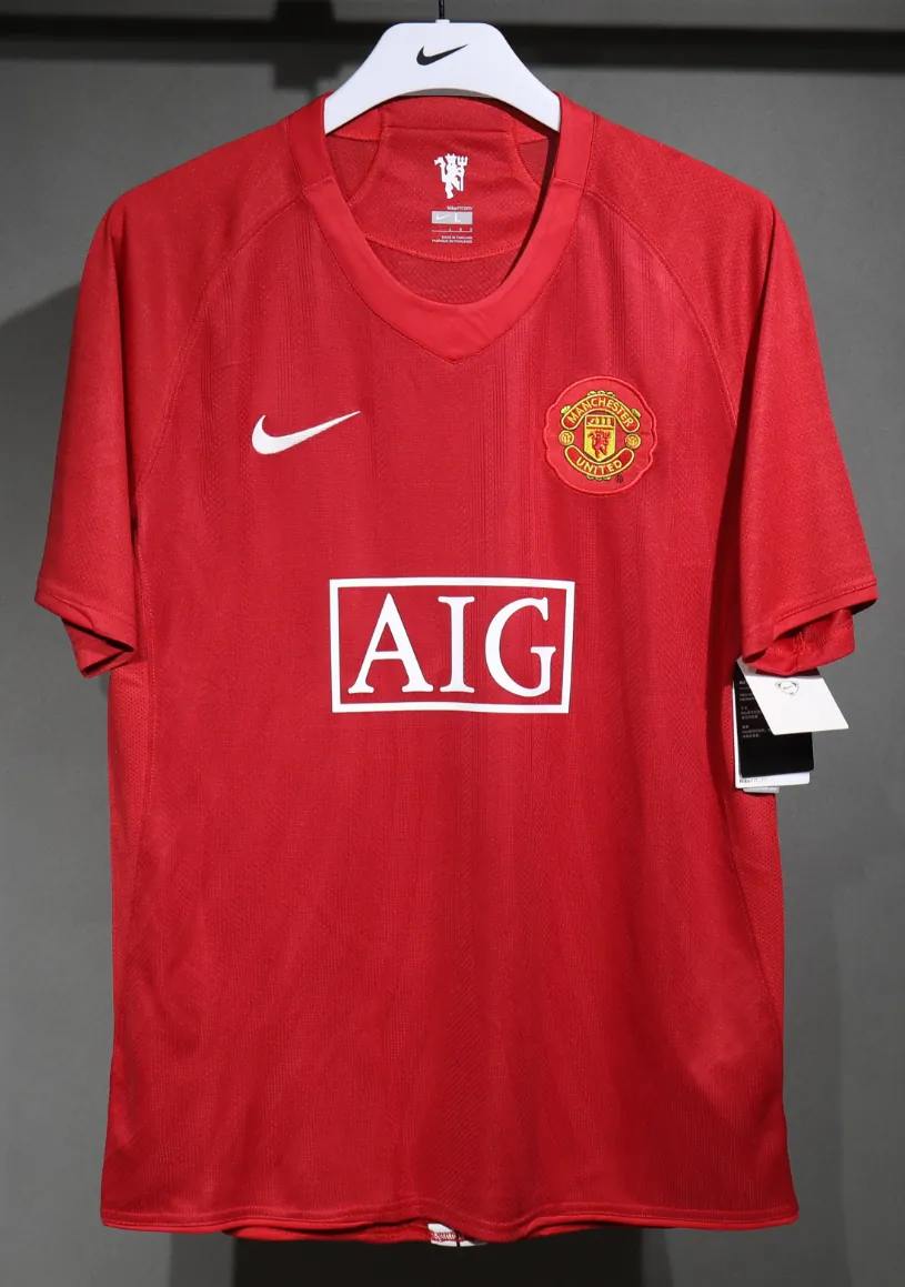 07-08 Manchester United Home Retro Kit Vintage Player Version Shirt AAAAJersey Dropship Yupoo 11