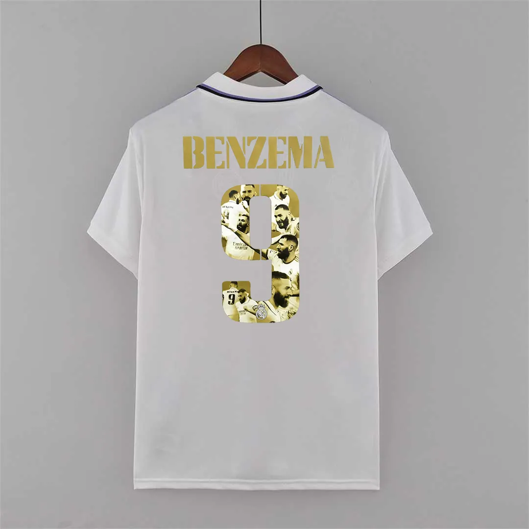 22-23 Real Madrid 9#BENZEMA Golden commemorative number 6