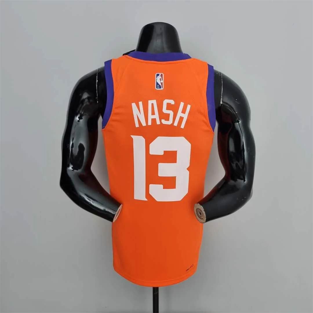 75th Anniversary NASH#13 Phoenix Suns Jordan Theme Orange NBA Jersey 8