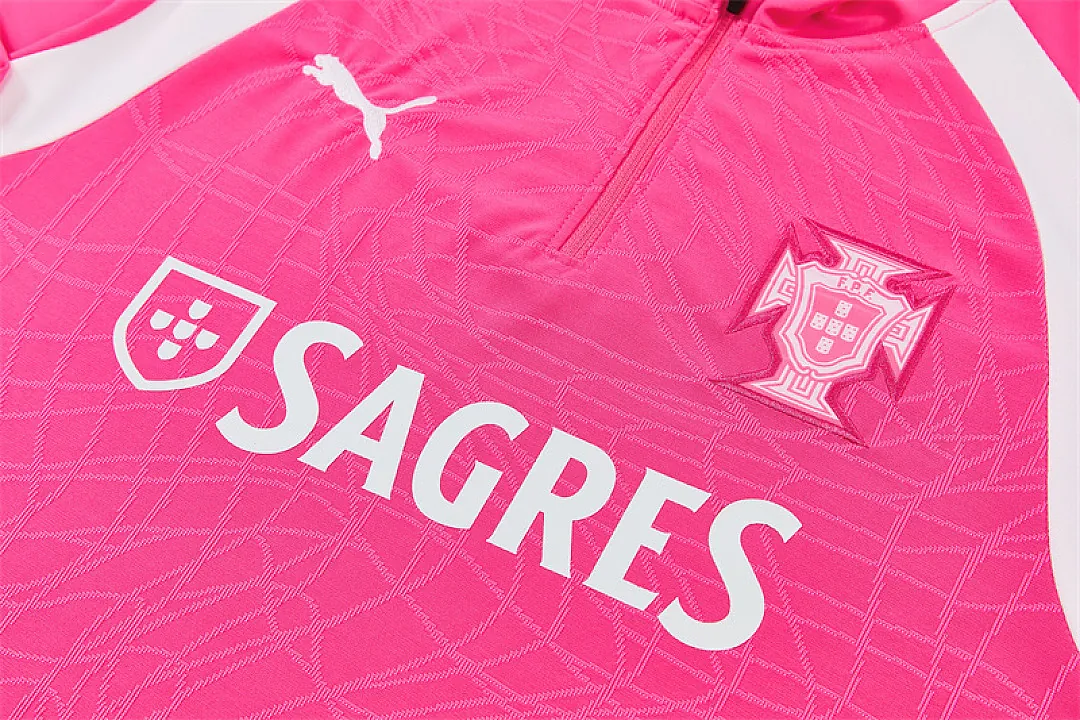 2026 Portugal Mens Kit Football Pink Training Long Sleeve Suit Yupoo 11 10