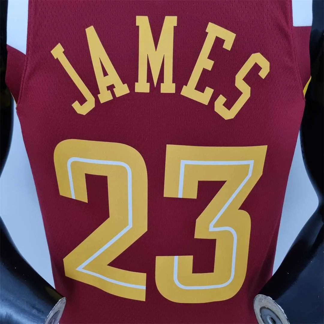 2022 Cleveland Cavaliers JAMES#23 Urban Edition Red NBA Jersey 5