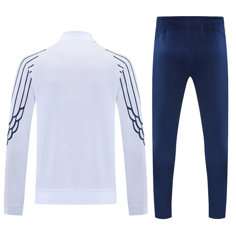 25-26 PSG x Jordan White Football Tracksuits Long Jacket Suits 2