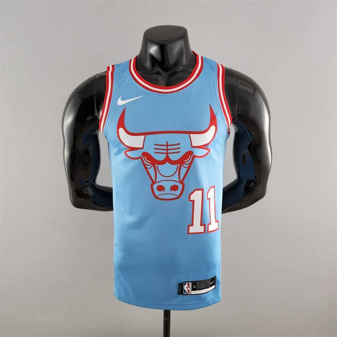 Chicago Bulls DeROZAN #11 Blue NBA Jersey 9