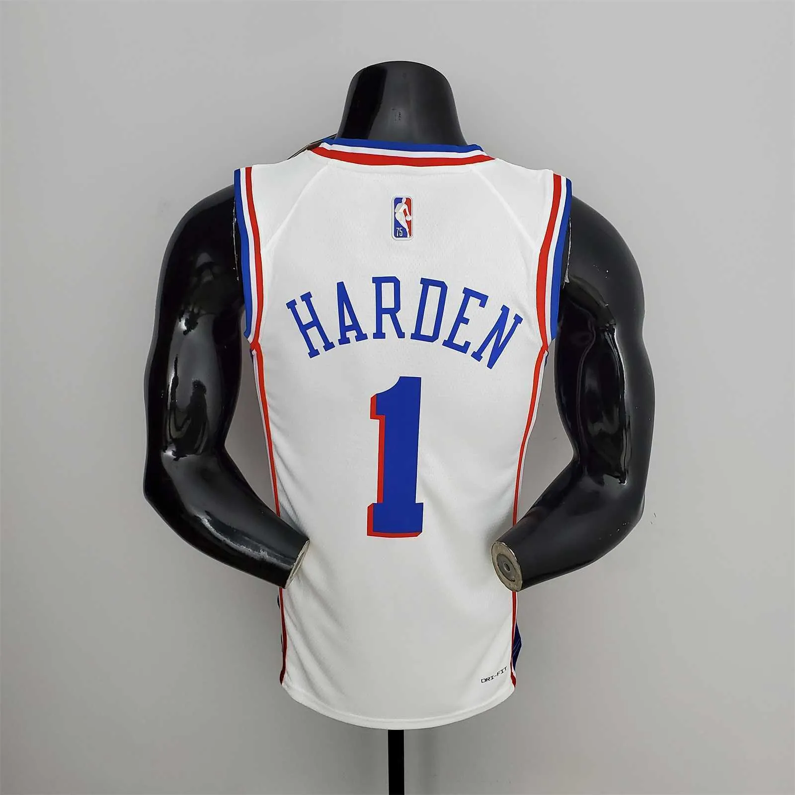 75th Anniversary Philadelphia 76ers HARDEN#1 White NBA Jersey 9