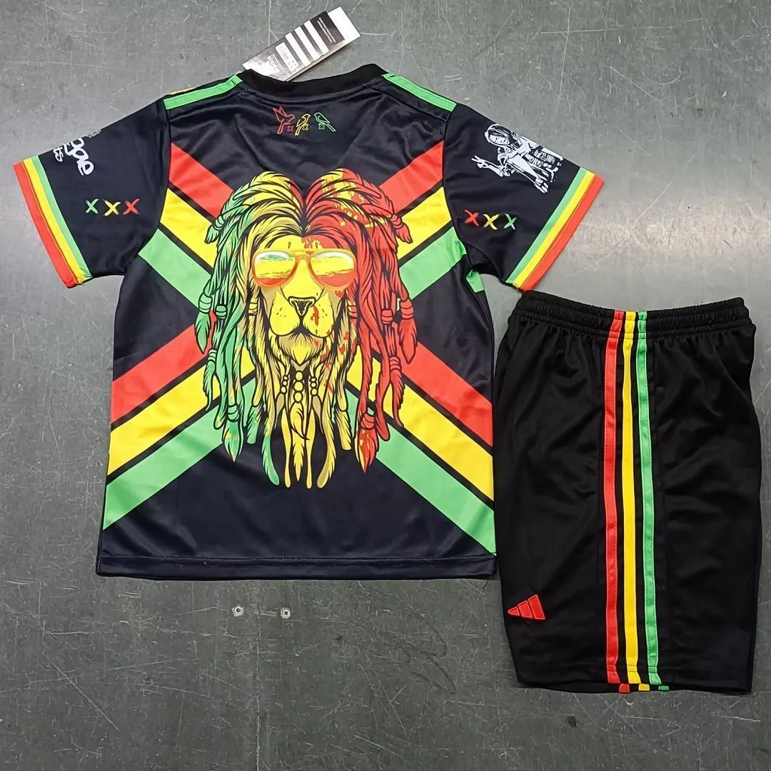 23-24 Ajax Kids Bob Marley Special Edition Kit Size-16-28 Soccer Jersey Yupoo 3