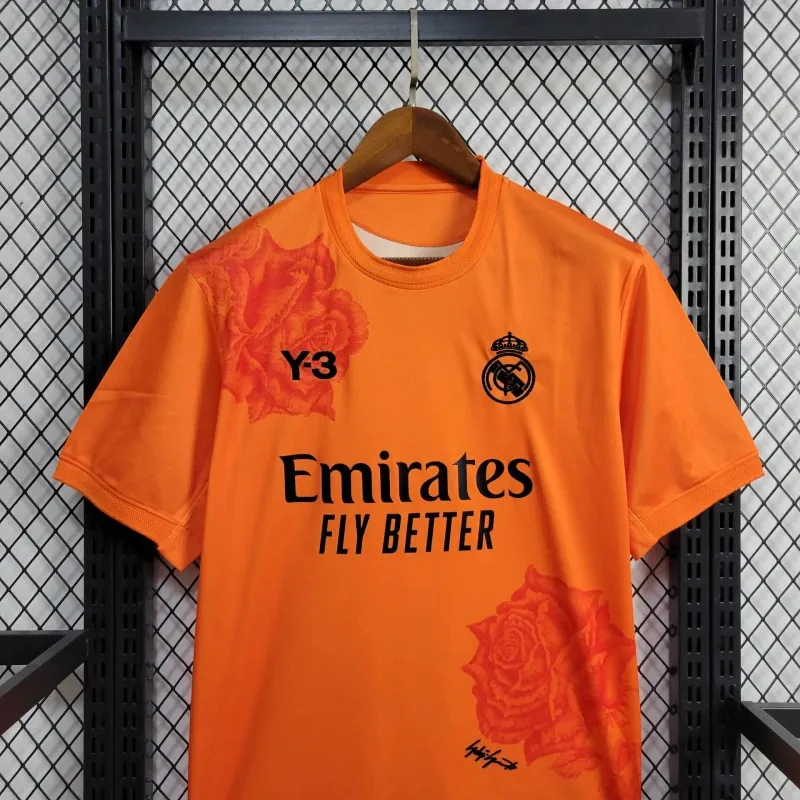 24-25 Real Madrid Y3 Orange Kit Jersey Supplier Yupoo 6
