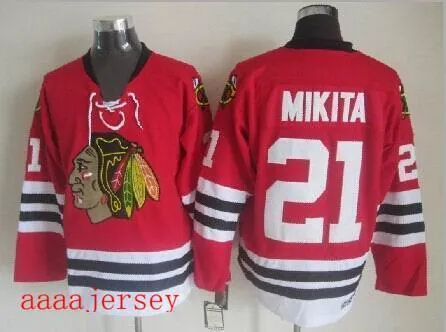 Chicago Blackhawks retro ice hockey jersey M-3XL 芝加哥黑鹰队复古冰球服 4