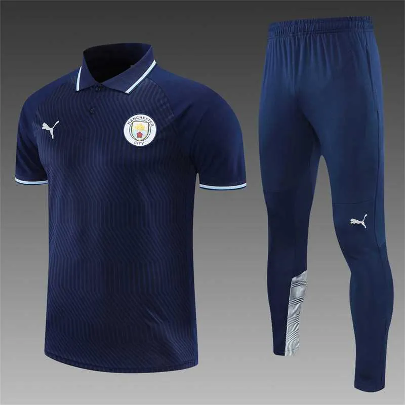 Manchester City Polo deep royal blue stripes 20