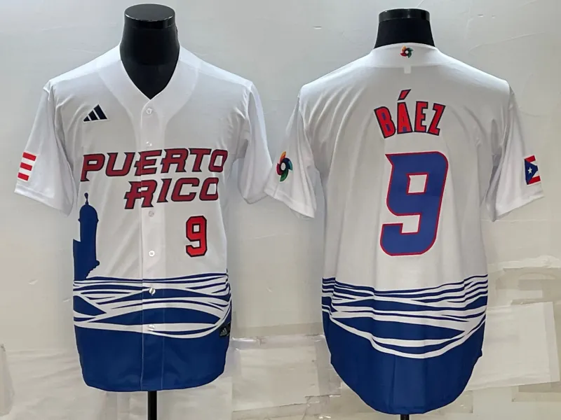 White Puerto Rico 2023 World Cup Baseball Jerseys 16