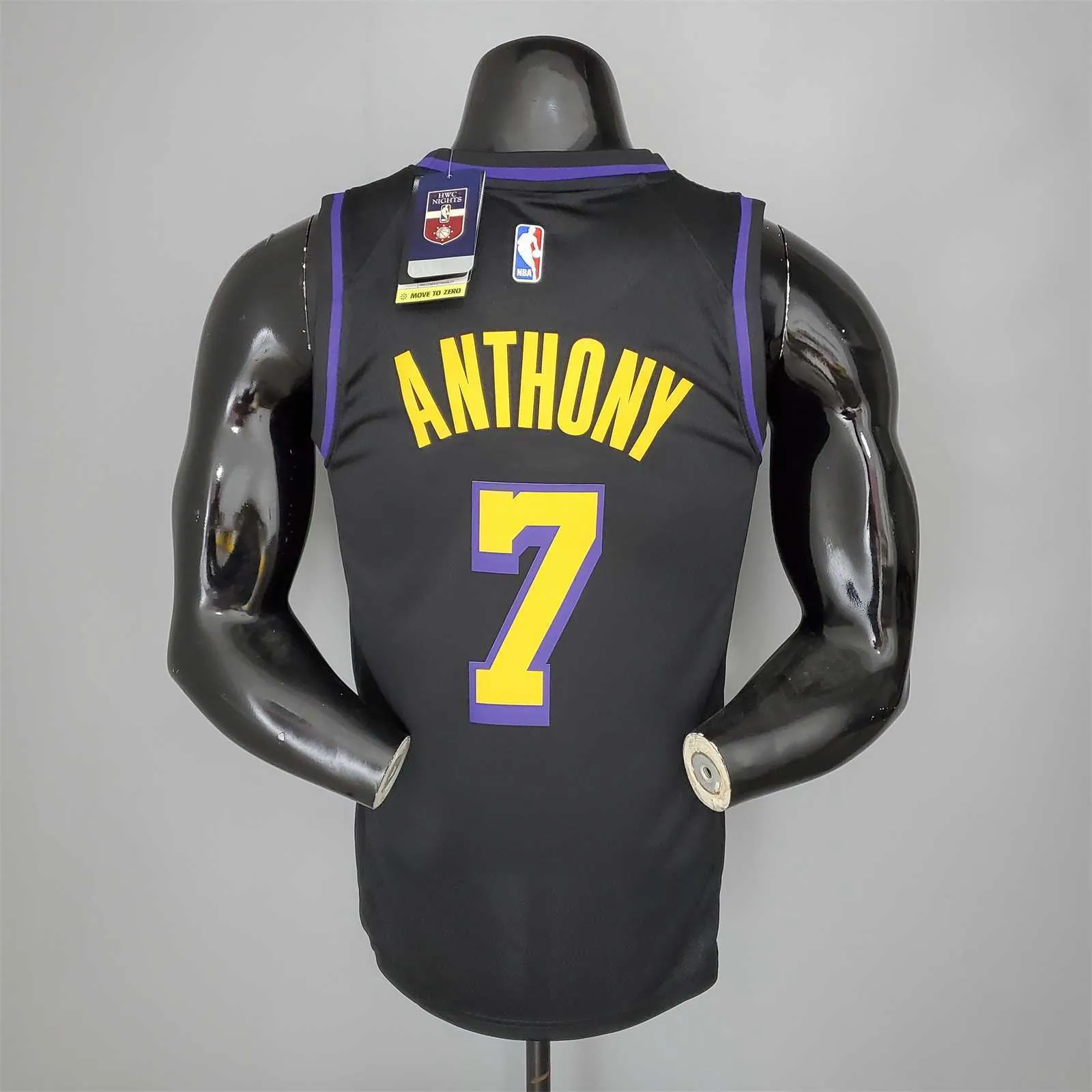 2021 ANTHONY#7 Los Angeles Lakers Black Latin Black 7