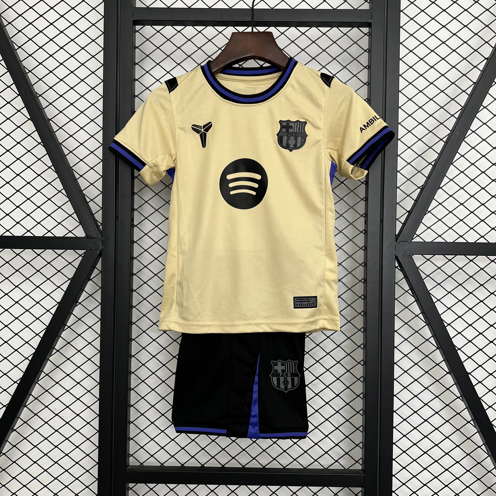 25-26 Barcelona Away Kid Kits Youth Apparels Sport AAAAJersey Supplier Yupoo 7