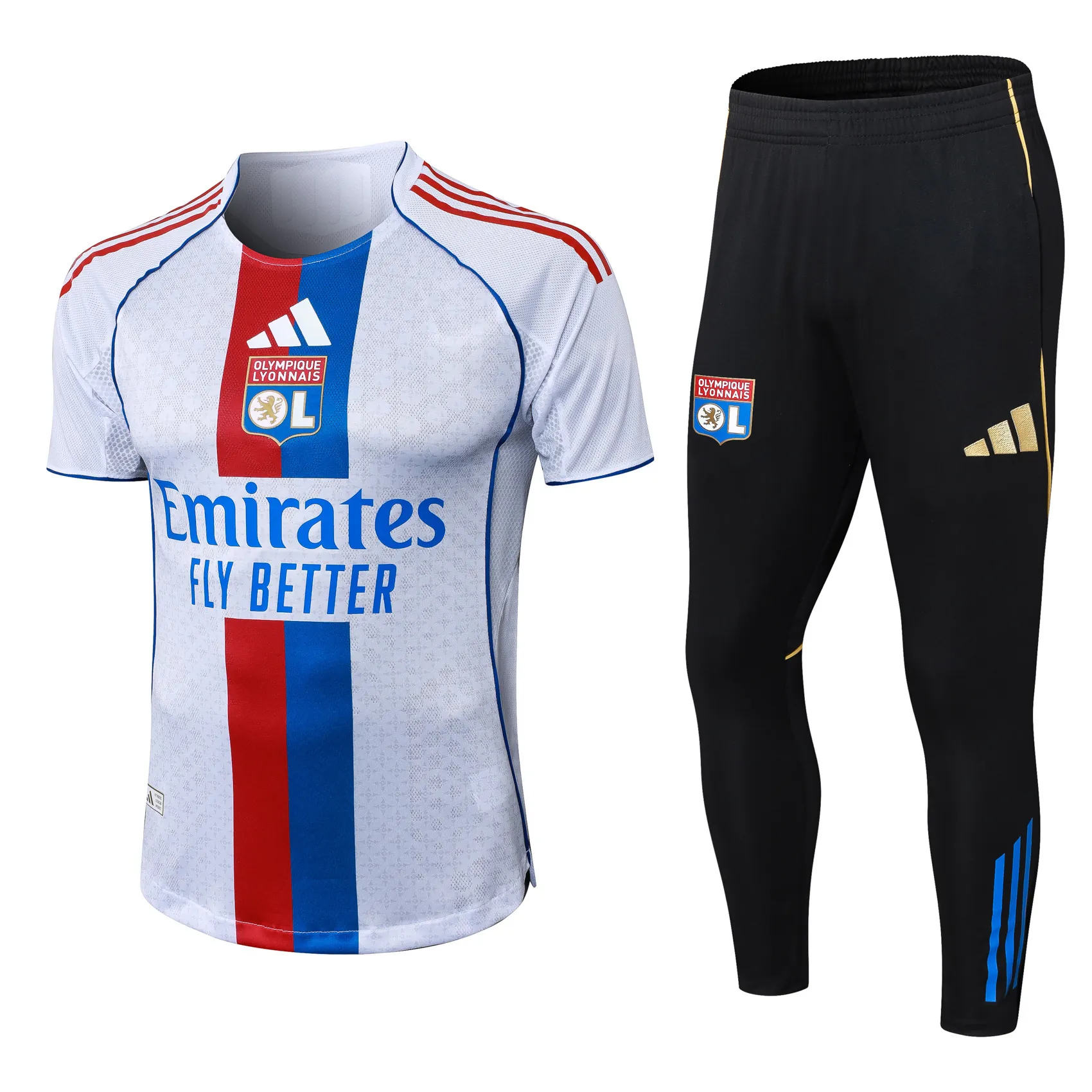 25-26 Lyon Home Player Version Training Kits Football Tracksuits 5