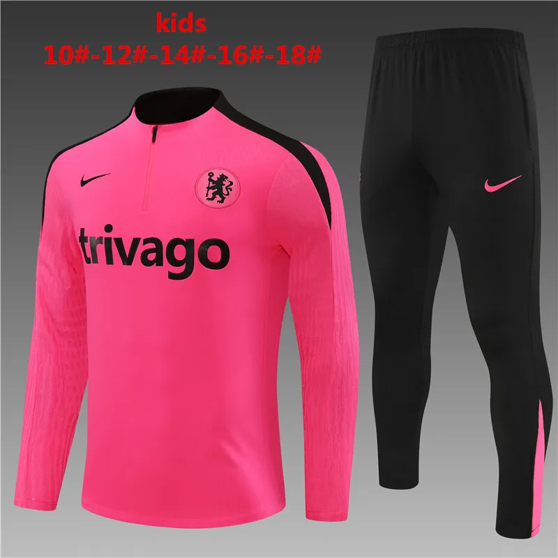 24-25 Chelsea Kids Player Long Sleeve Training Suit Football Shirts 1