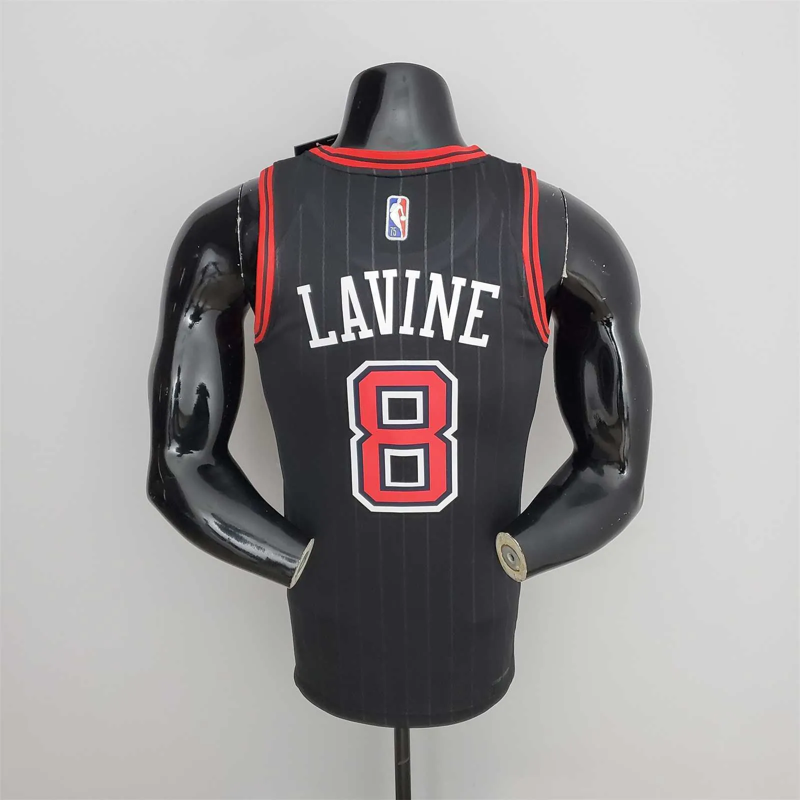 75th Anniversary LaVine#8 Bulls Flyers Black NBA Jersey 6