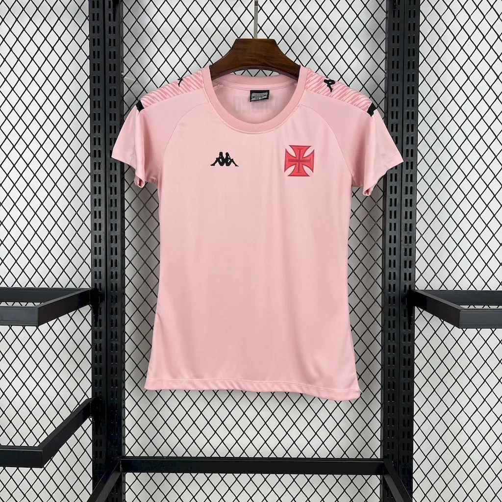 25-26 Vasco Da Gama Pink CRVG Women T-Shirt Football Apparels Soccer AAAAJersey Yupoo 5