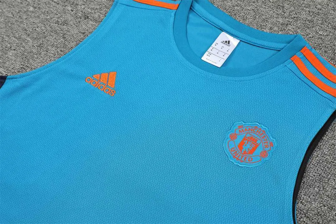 22-23 Manchester United vest training suit kit Blue 7