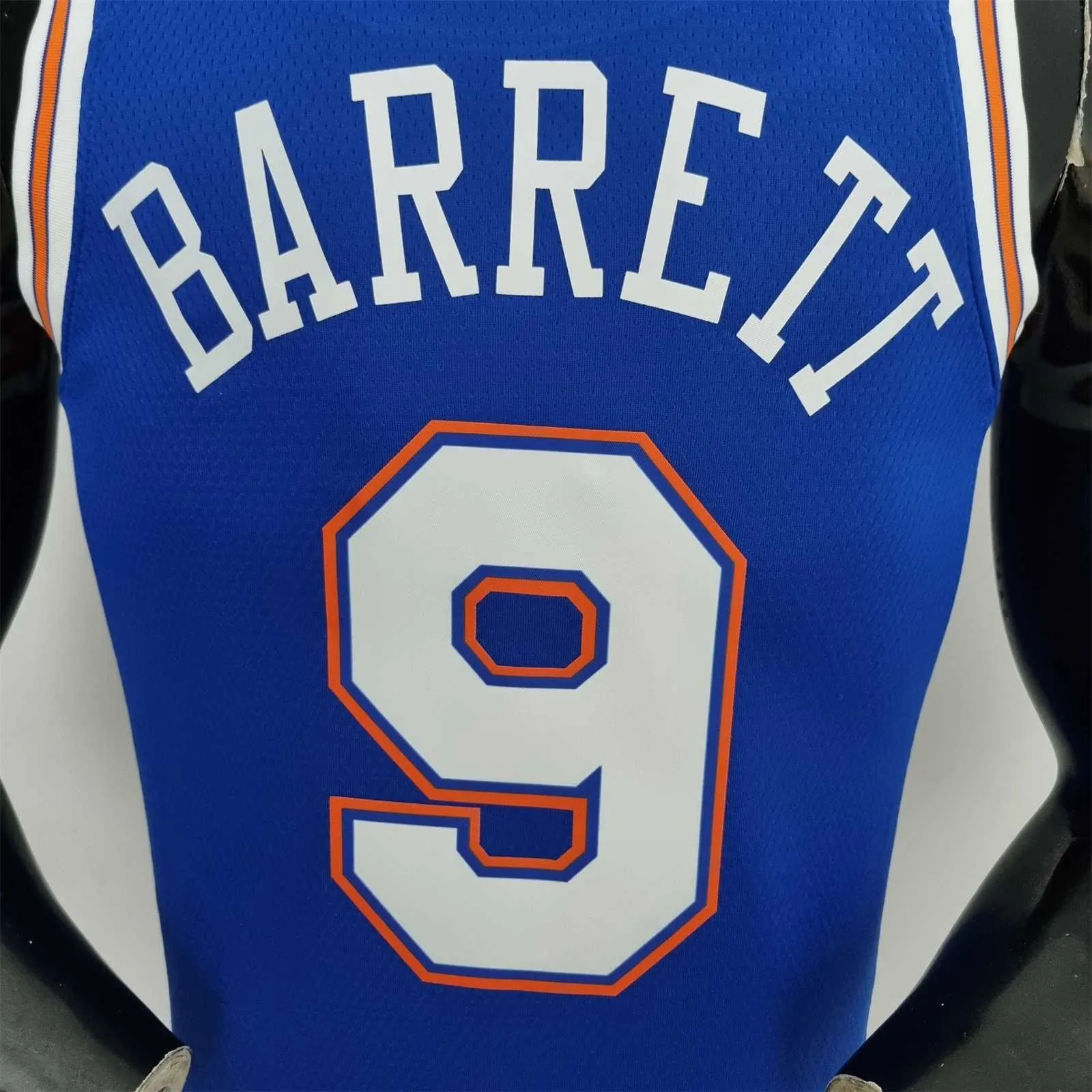 75th Anniversary Barrett#9 New York Knicks Jordan Limited Blue NBA Jersey 2