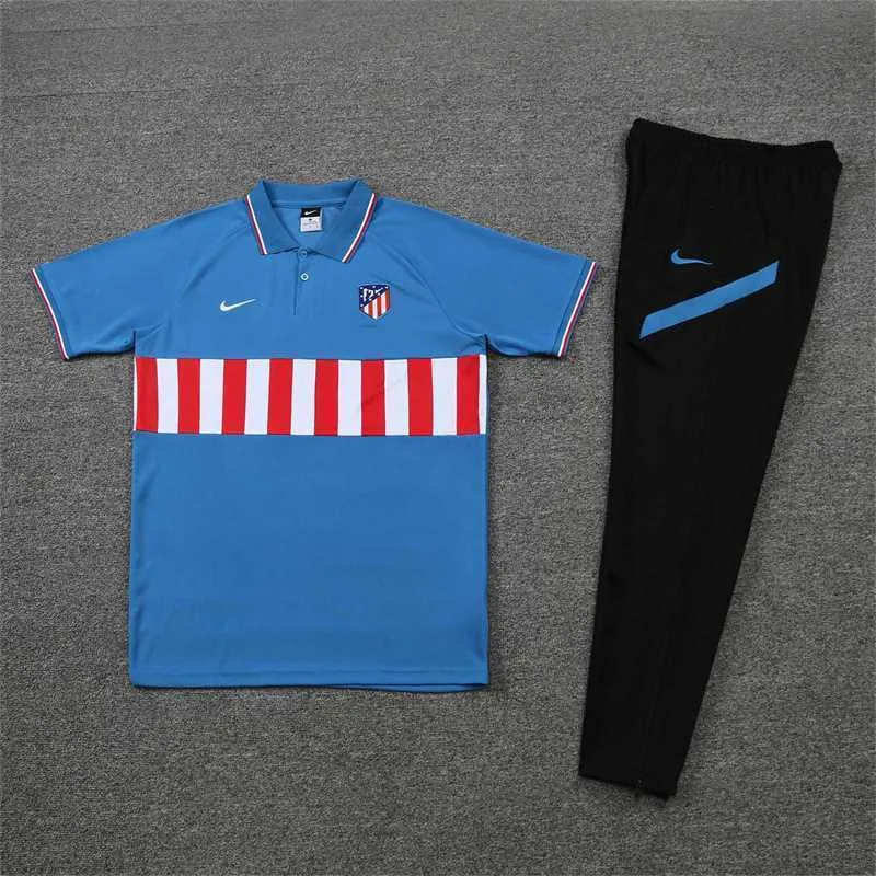 Atletico Madrid Polo sky blue with red and white 12