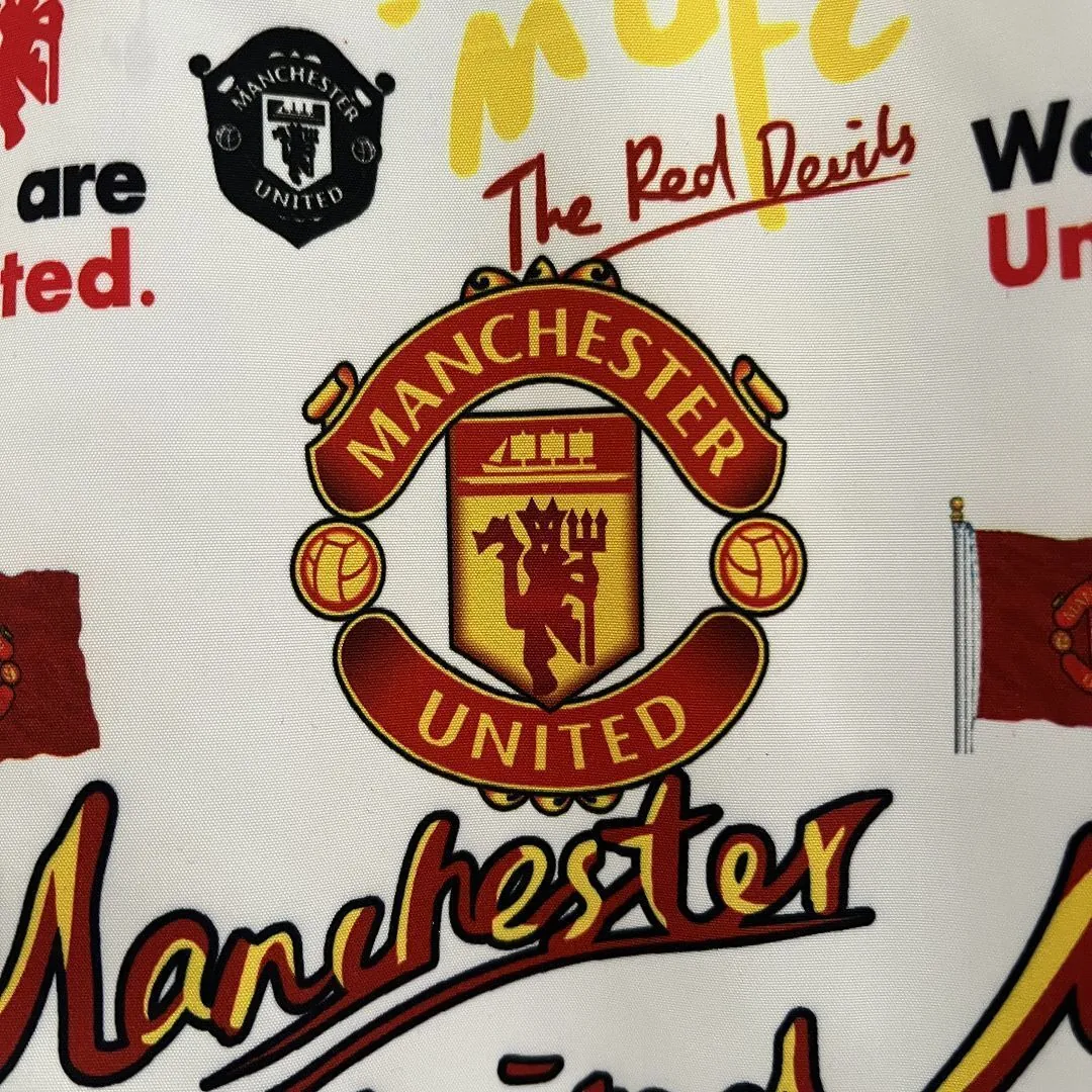 23-24 Manchester United Reversible Windbreaker Black&White Double-Sides Jacket Best Jerseys Yup 10