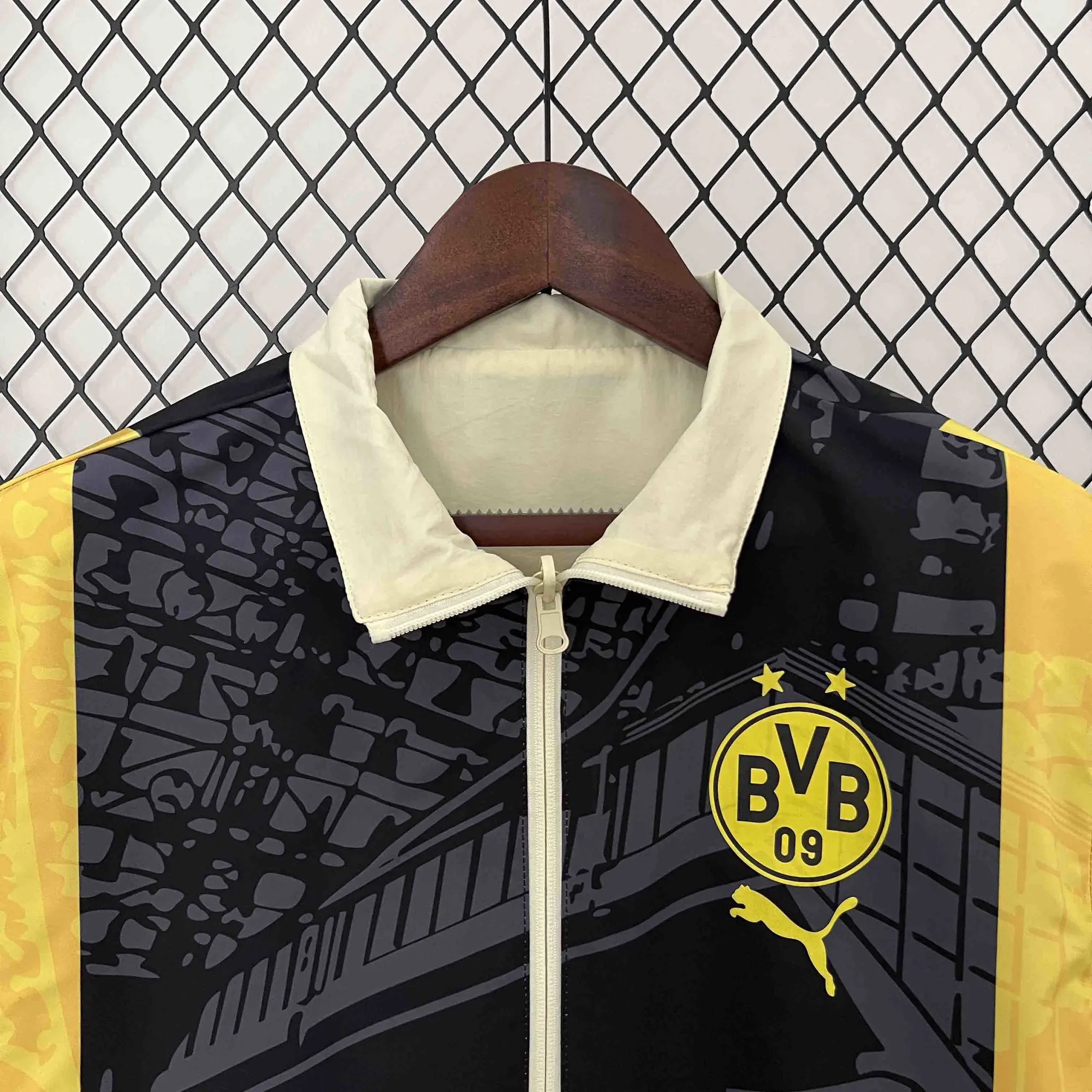 2024 Dortmund Trench Coat Reversible Windbreaker Double-Sides Jacket Sport AAAAJersey Yupoo 4