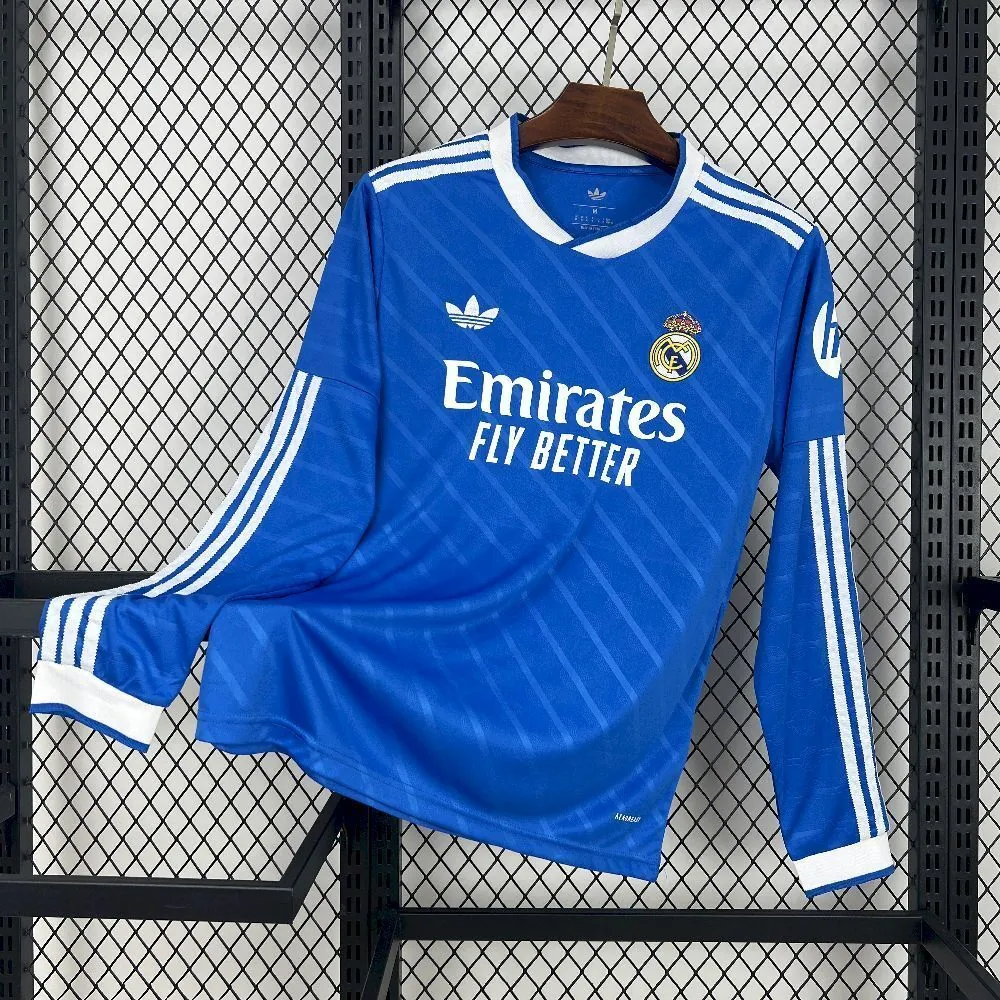25-26 Real Madrid Third Away Kit Football T-Shirt Soccer Long Sleeve AAAAJersey Supply Yupoo 6
