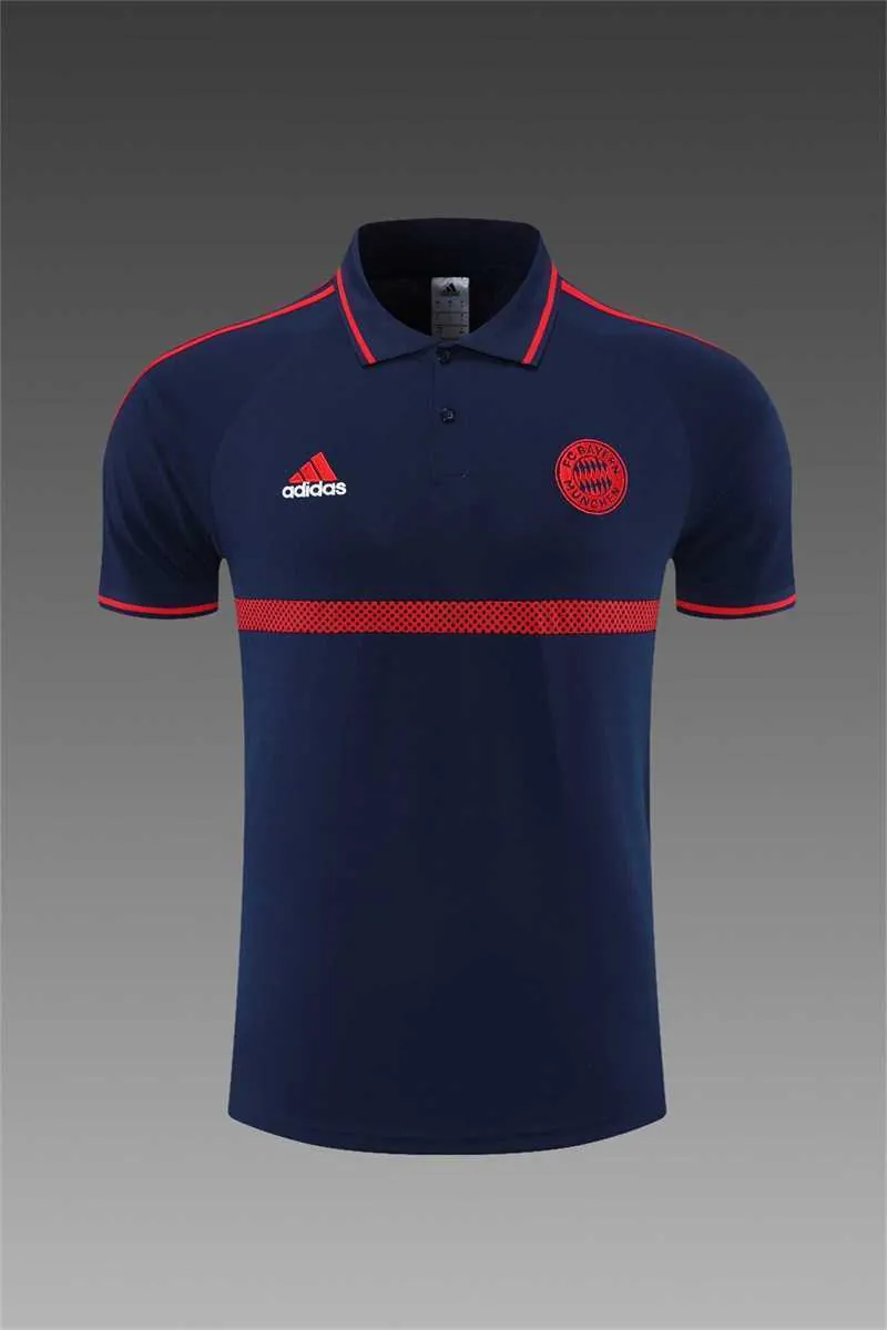 Polo Bayern sapphire blue and red three sides 5