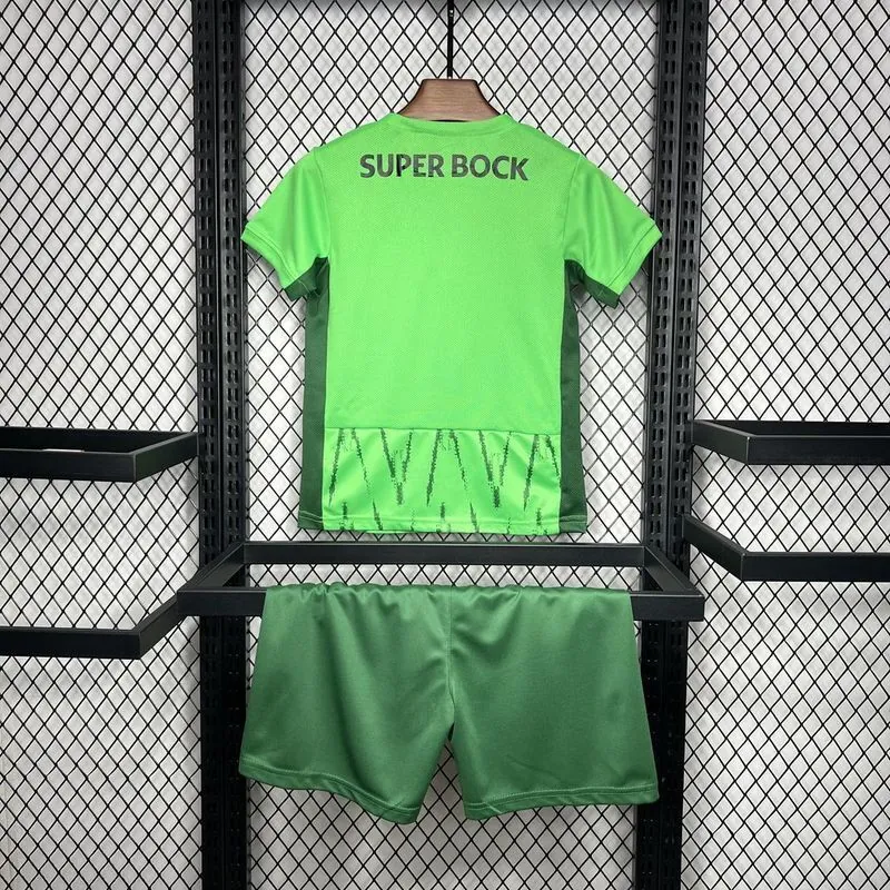 24-25 Sporting Lisbon Third Kid Kits Youth Apparels Football AAAAJersey Yupoo 3