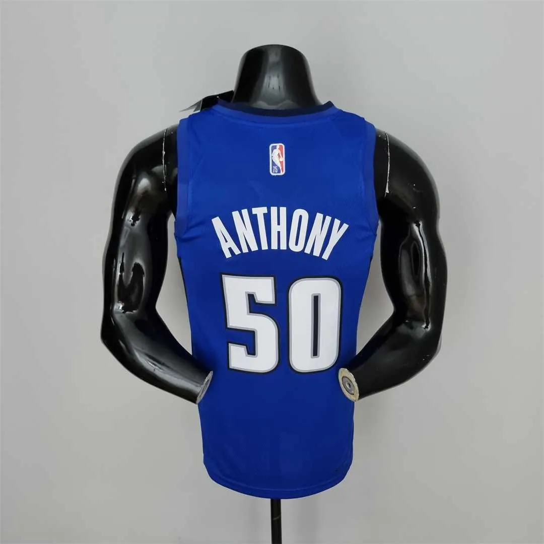 75th Anniversary Anthony#50 Orlando Magic Blue NBA Jersey 5